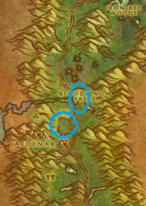 Ooze Map Locations in Felwood